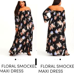 ***SOLD*** TORRID Floral Smocked Maxi Dress Size 3
